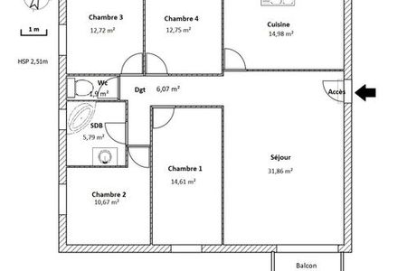 appartement 5 pièces à louer BOURGOIN-JALLIEU 38300 111.35 m²