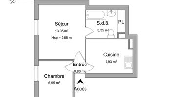 appartement-meuble 2 pièces à louer ANGERS 49100 34.1 m²
