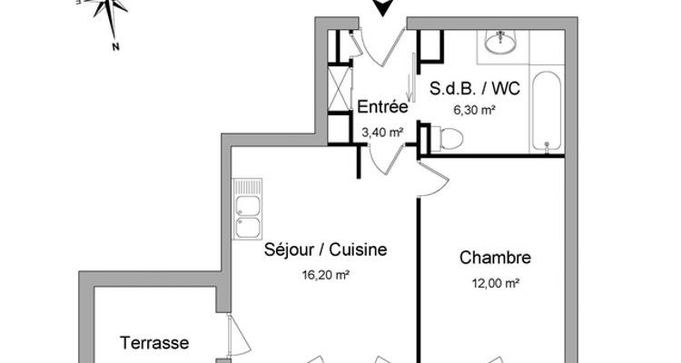 Vue n°1 Appartement 2 pièces T2 F2 à louer - Juvignac (34990)