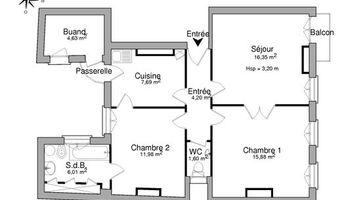 appartement 3 pièces à louer BORDEAUX 33000 68.34 m²