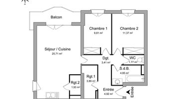 appartement 3 pièces à louer VILLENAVE D ORNON 33140 67.7 m²