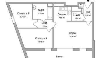 appartement 3 pièces à louer BISCHHEIM 67800 61.1 m²
