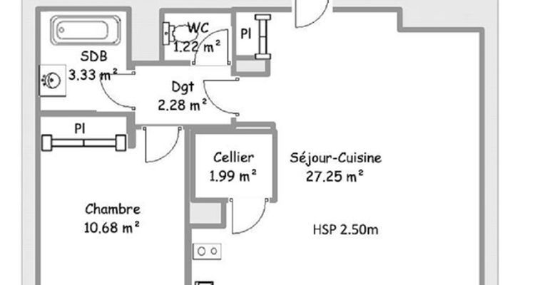 appartement 2 pièces à louer CARCASSONNE 11000 46.8 m²