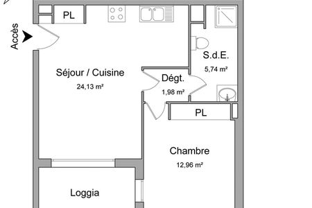 Vue n°3 Appartement 2 pièces T2 F2 à louer - Bordeaux (33000)