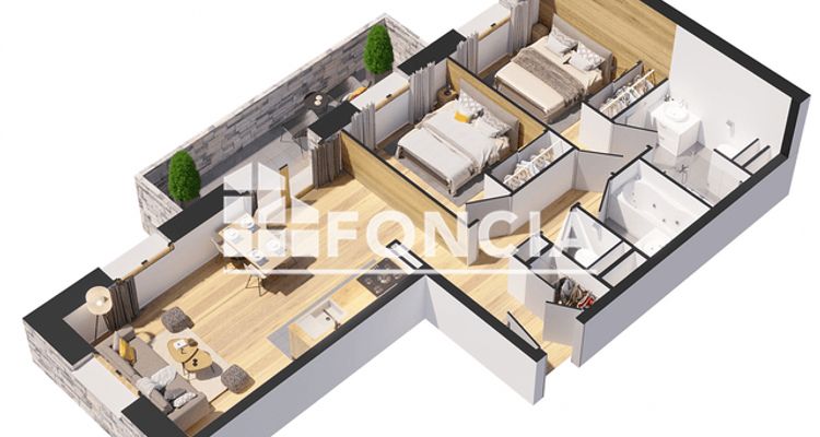 appartement 3 pièces à vendre Les Avanchers-Valmorel 73260 54.82 m²