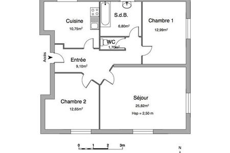 Vue n°2 Appartement 3 pièces à louer - AMIENS. (80000) - 79.81 m²