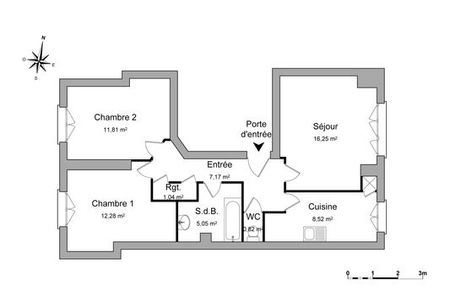Vue n°2 Appartement 3 pièces à louer - ORLEANS (45000) - 62.94 m²