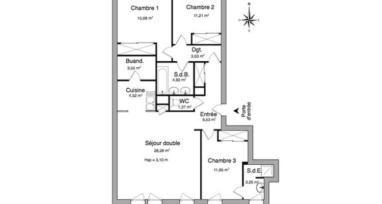 appartement 4 pièces à louer RIOM 63200 93.1 m²
