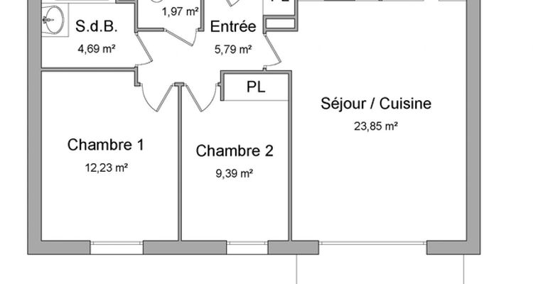 Vue n°1 Appartement 3 pièces T3 F3 à louer - Toulouse (31400)