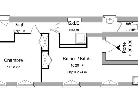 Vue n°3 Appartement 2 pièces T2 F2 à louer - Valence (26000)