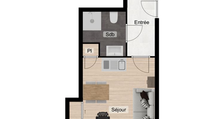 appartement 1 pièce à louer GRENOBLE 38000