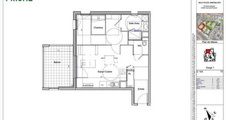 appartement 2 pièces à louer CLERMONT-FERRAND 63000 45.51 m²