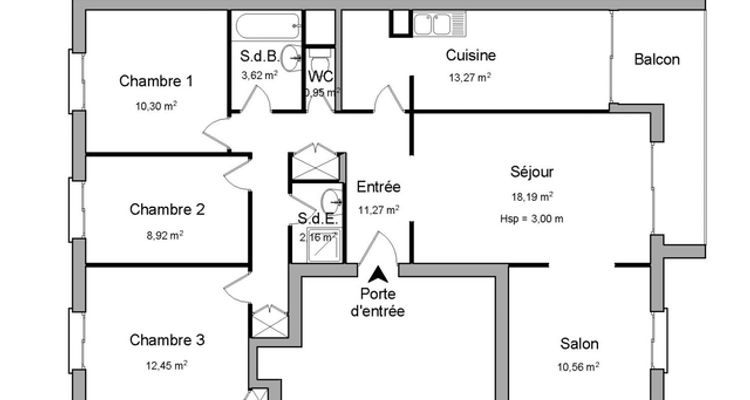 Vue n°1 Appartement 5 pièces T5 F5 à louer - Tours (37000)
