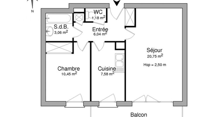 appartement 2 pièces à louer SCHILTIGHEIM 67300 49.1 m²
