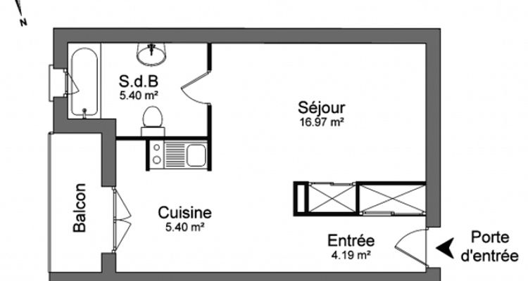 appartement 1 pièce à louer PAU 64000 32 m²