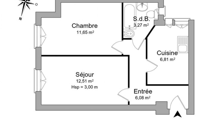 appartement-meuble 2 pièces à louer NICE 06000 40.3 m²