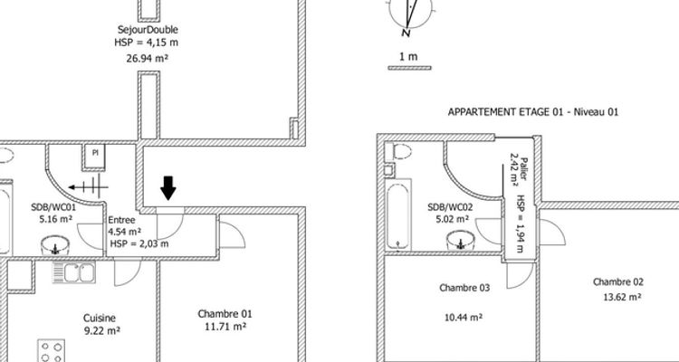 appartement-meuble 4 pièces à louer LILLE 59800 89.1 m²