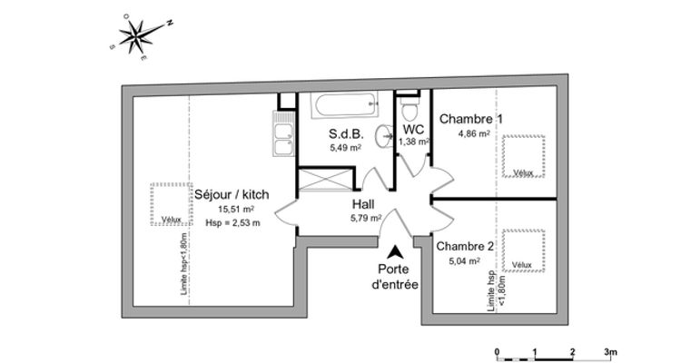 appartement 3 pièces à louer FOLSCHVILLER 57730 38.1 m²