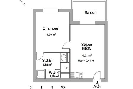 appartement 2 pièces à louer LAUNAGUET 31140 33.8 m²