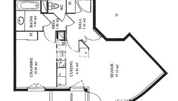 appartement 2 pièces à vendre Villeurbanne 69100 48.19 m²