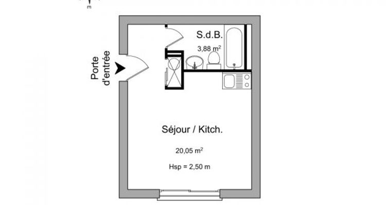 Vue n°1 Appartement 1 pièce à louer - RENNES (35000) - 23.93 m²