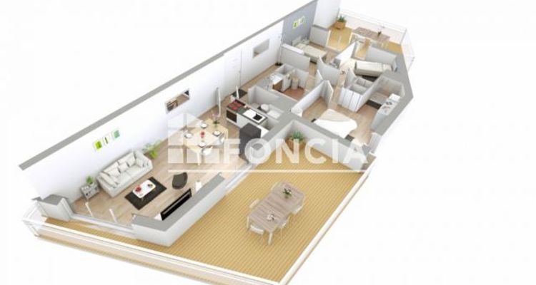 appartement 4 pièces à vendre TOULOUSE 31300 75.52 m²