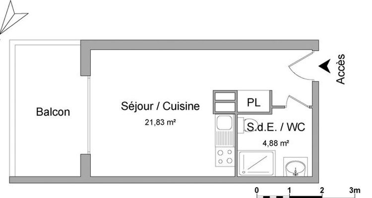appartement 1 pièce à louer VILLENEUVE-LOUBET 06270 26.71 m²