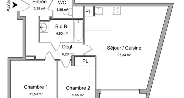 appartement 3 pièces à louer TOULOUSE 31200 64 m²