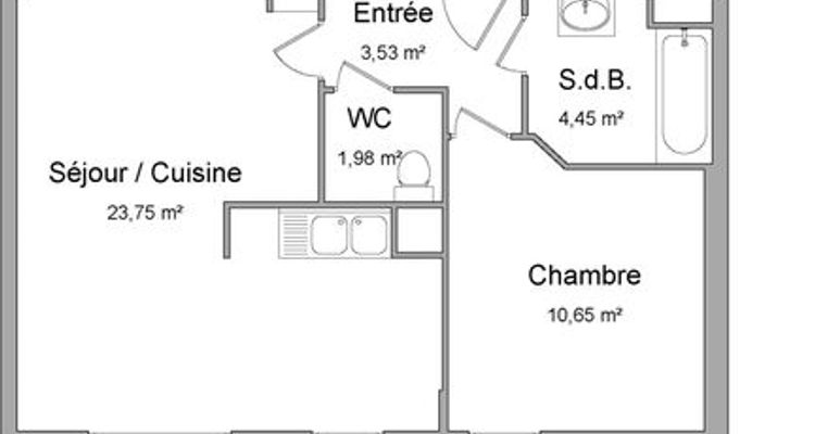 appartement 2 pièces à louer LE GRAND-QUEVILLY 76120 44.36 m²