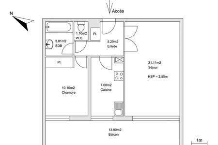 Vue n°2 Appartement 2 pièces T2 F2 à louer - Antibes (06600)