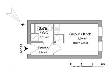 appartement 1 pièce à louer TOULOUSE 31000 17.8 m²