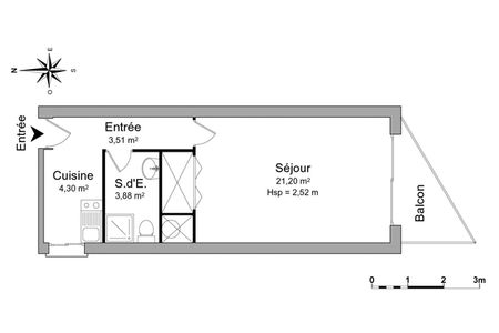 appartement 1 pièce à louer MONTPELLIER 34000 32.9 m²