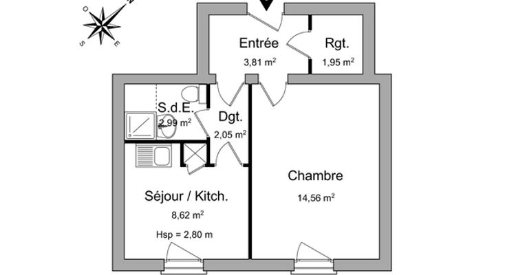 appartement 1 pièce à louer COURBEVOIE 92400 34 m²