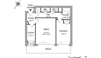 appartement 2 pièces à louer RUEIL-MALMAISON 92500 45.93 m²