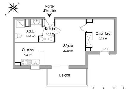 appartement 2 pièces à louer TOULOUSE 31400 43 m²