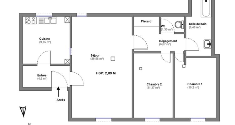 Vue n°1 Appartement 3 pièces T3 F3 à louer - Orleans (45000)