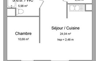 appartement 2 pièces à louer SAINT SEBASTIEN DE MORSE 27180 43.35 m²