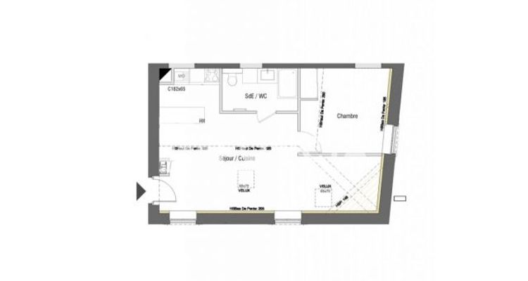 appartement 2 pièces à vendre LYON 2ème 69002 48.38 m²