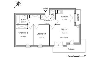 appartement 3 pièces à louer THYEZ 74300 61.66 m²