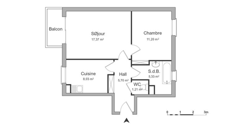 appartement 2 pièces à louer STRASBOURG 67000 48.8 m²