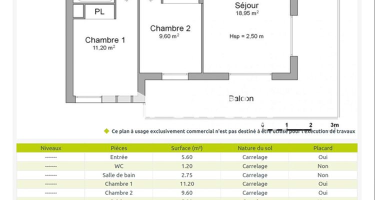 appartement 3 pièces à vendre Gex 01170 54 m²