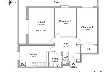 appartement 3 pièces à louer GRENOBLE 38100 70.83 m²