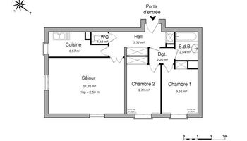 appartement 3 pièces à louer DRAVEIL 91210 62.03 m²