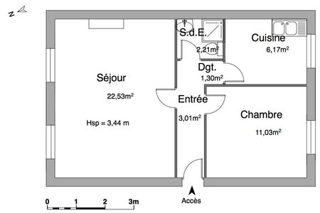 Vue n°2 Appartement 2 pièces T2 F2 à louer - Bordeaux (33800)