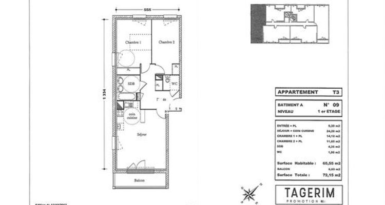 appartement 3 pièces à louer MELUN 77000 65.55 m²
