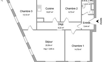 appartement 4 pièces à louer STRASBOURG - 67000 81.9 m²