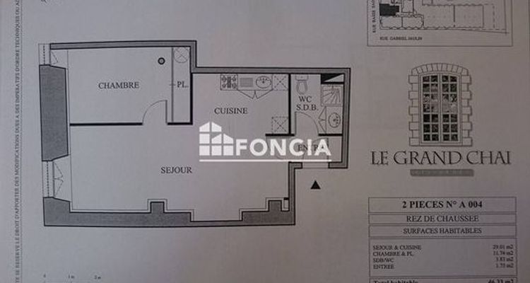 appartement 2 pièces à louer COGNAC 16100 46.79 m²