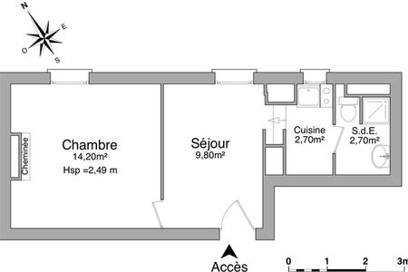 Vue n°2 Appartement 2 pièces T2 F2 à louer - Saint Germain En Laye (78100)
