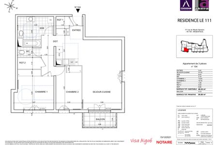 Appartement a louer argenteuil - 3 pièce(s) - 80.5 m2 - Surfyn