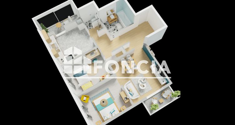 appartement 3 pièces à vendre Échirolles 38130 62.11 m²